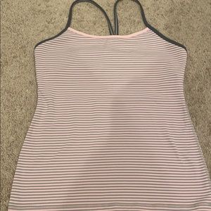 Rare lululemon built in bra razor back tank top